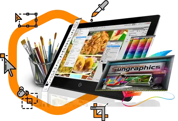 Diseño e impresión: herramientas y piezas gráficas Sungraphics